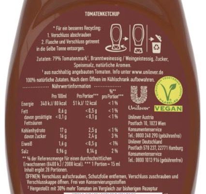 Hellmanns Tomato Ketchup ab 1,25€ (statt 2€)