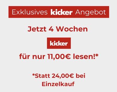 8 Ausgaben vom Kicker für nur 11€ (statt 24€)