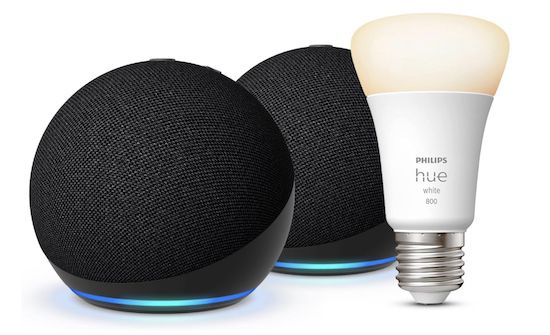 ➡️🔥 Früher Black Friday Deal: 2x Echo Dot + Philips Hue White E27 für 52,98€ (statt 102€)