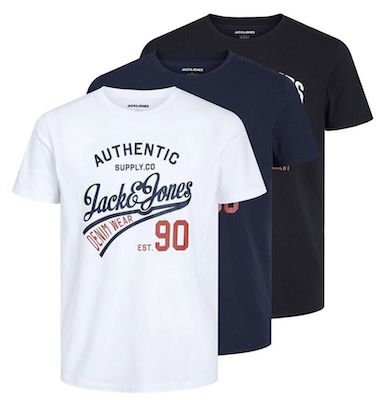 👕 3er Pack Jack & Jones T Shirts für 16,82€ (statt 25€)