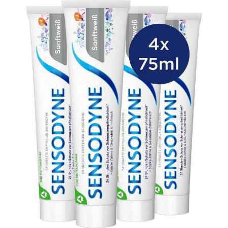 4er Pack Sensodyne Sanftweiß je 75ml ab 8,92€ (statt 11€)   Prime Sparabo