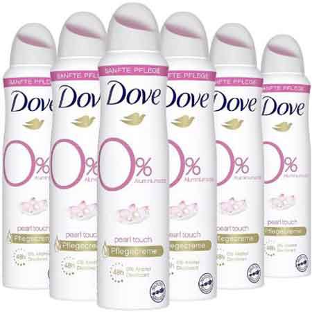 6er Pack Dove Pearl Touch Deo, 150ml ab 5,48€ (statt 12€)   Prime Sparabo