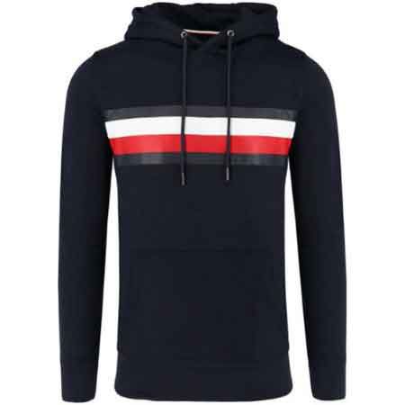 Tommy Hilfiger Global Stripe Hoodie in Nachtblau für 51,95€ (statt 75€)