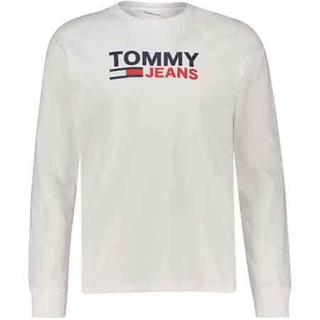 Tommy Jeans Langarmshirt in Weiß für 26,94€ (statt 40€)