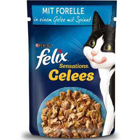 26er Pack FELIX Sensations Gelee mit Forelle & Spinat, je 85g ab 10,39€ (statt 17€)   Prime