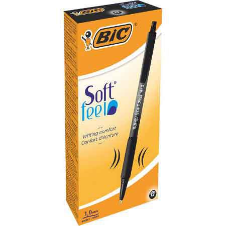 12er Pack BIC Kugelschreiber Set Soft Feel Clic Grip ab 5,81€ (statt 10€)   Prime Sparabo