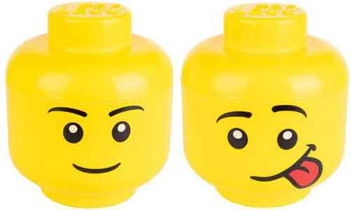LEGO Aufbewahrungsbox in Legokopf Form, stapelbar für 10,94€ (statt 18€)