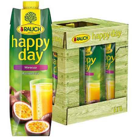 6er Pack Rauch Happy Day Maracuja, 1L ab 7,51€ (statt 11€)   Prime Sparabo