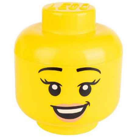 LEGO Aufbewahrungsbox in Legokopf Form, stapelbar für 10,94€ (statt 18€)