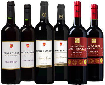 6 Flaschen Wein im Weinpaket Frankreich Rot für 37,99€ (statt 70€)