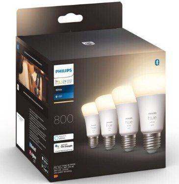 4x Philips Hue White E27 (9W) Warmweiß für 34,95€ (statt 42€)