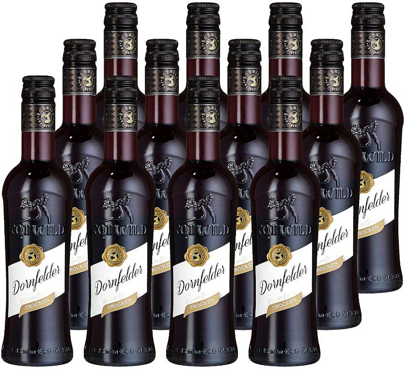 12 x 0,25Liter Rotwild Dornfelder trocken ab 15,21€ (statt 19€)