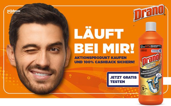 Drano Rohrfrei Power Gel gratis ausprobieren