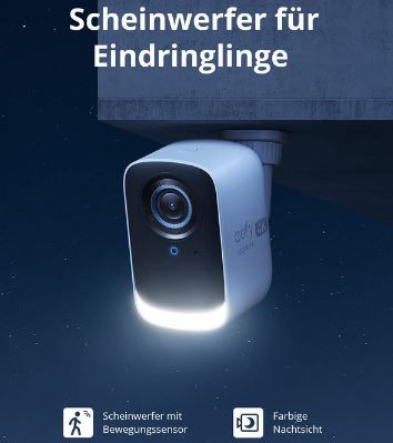 eufyCam S300 3C 4K Kamera Set mit Gesichtserkennung & Nachtsicht für 329,99€ (statt 389€)