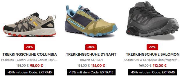 eSchuhe Trekking Sale + 15% Extra   z.B. adidas Terrex Voyager 21 für 53€ (statt 63€)
