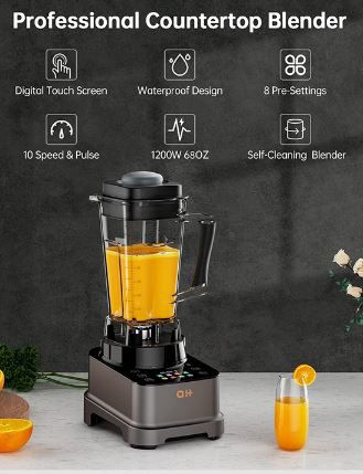 QCUQ Standmixer mit 1.200W & 2 Liter Behälter für 59,99€ (statt 80€)