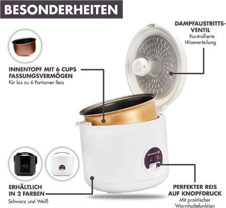 Reishunger Reiskocher & Dampfgarer mit Keramikbeschichtung für 34,99€ (statt 45€)