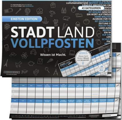 Denkriesen Stadt Land Vollpfosten   Wissen ist Macht Einstein Edition für 9,99€ (statt 15€)   Prime