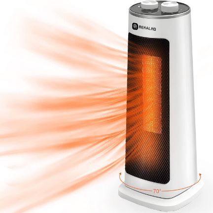 Rekalro Oszillierender Keramik Heizlüfter mit 2.000W/1.300W für 32,99€ (statt 66€)