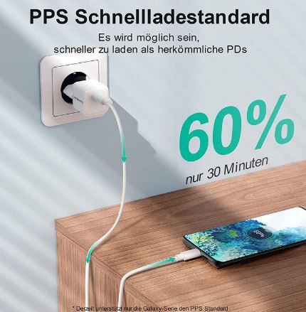 Evatronic USB C PD 3.0 Ladegerät mit 30W für 8,99€ (statt 15€)