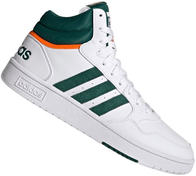adidas Hoops 3.0 Mid Sneaker in weiß/grün für 39,99€ (statt 63€)