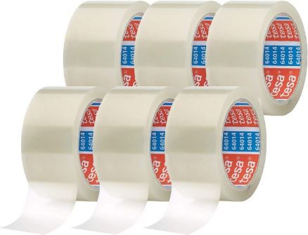 6er Pack tesapack 64014 Paketklebeband mit 66m x 50mm für 12,99€ (statt 17€)