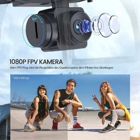 Tomzon D28 Drohne mit 1080P Cam + 2.4Ghz WiFi Live Übertragung für 39,99€ (statt 70€)