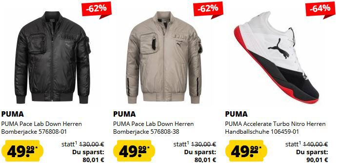 SportSpar Puma Sonderposten Sale ab 4,99€ + 5€ Gutschein ab 60€