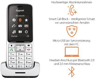 Gigaset SL450A GO Analog & VoIP Telefon mit Anrufbeantworter für 84,99€ (statt 135€)