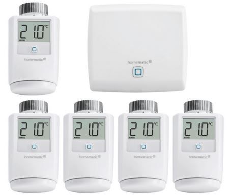 5er Pack Homematic Heizkörperthermostat + IP Access Point für 199,85€ (statt 285€)   Vattenfall Kunden