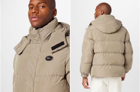 Lacoste Winterjacke mit Karomuster & Twill Futter für 239,40€ (statt 400€)   Restgrößen