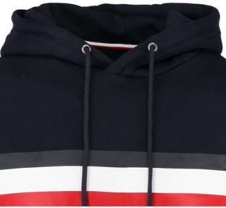 Tommy Hilfiger Global Stripe Hoodie in Nachtblau für 51,95€ (statt 75€)