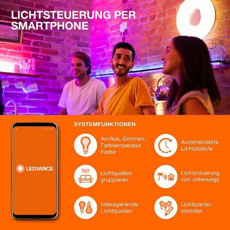 3er Pack Ledvance Smarte WiFi LED Lampe, E14, Dimmbar für 13,82€ (statt 22€)   Prime