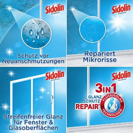 Sidolin Cristal Glasreiniger, 500ml ab 1,55€ (statt 2€)