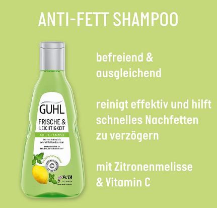 Guhl Frische & Leichtigkeit Anti Fett Shampoo, 250ml ab 2,65€ (statt 4€)   Prime Sparabo