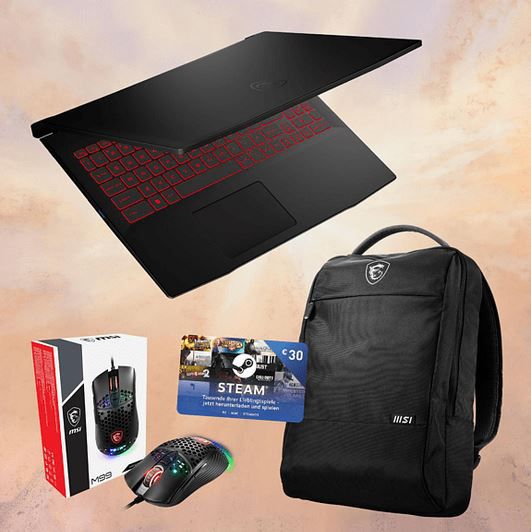 MSI Katana GF66 Gaming Notebook Bundle für 899€ (statt 1.299€)