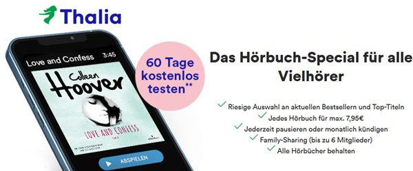 Thalia Hörbuch Download Abo 60 Tage lang gratis ausprobieren