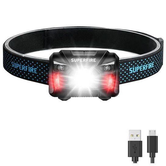 SuperFire HL06 LED Stirnlampe mit 500lm für 11,89€ (statt 17€) &#8211; Prime