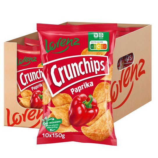 🥔 10x Lorenz Snack World Crunchips Paprika je 150g ab 11,96€ (statt 19€)