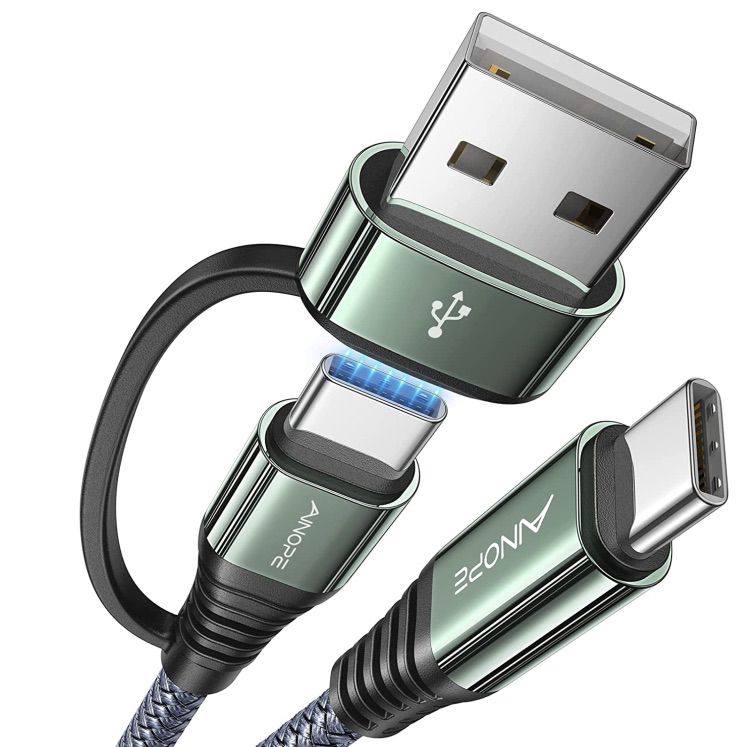2in1 AINOPE USB C / A 60W Ladekabel (2m) auf USB C für 5,49€ (statt 10€)