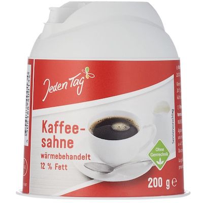 4 x 200g Jeden Tag Kaffeesahne 12% für 2,24€ &#8211; Prime