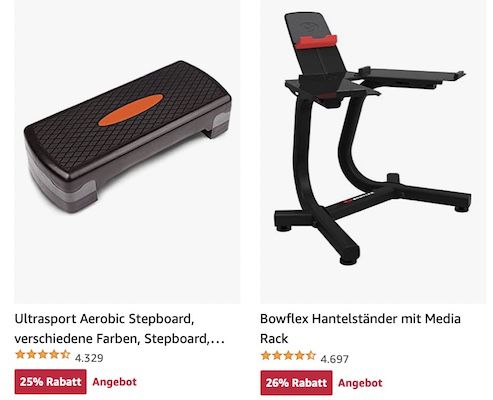 Amazon: Peloton, Bowflex, Nordictrack und Fitnessgeräte von anderen Marken