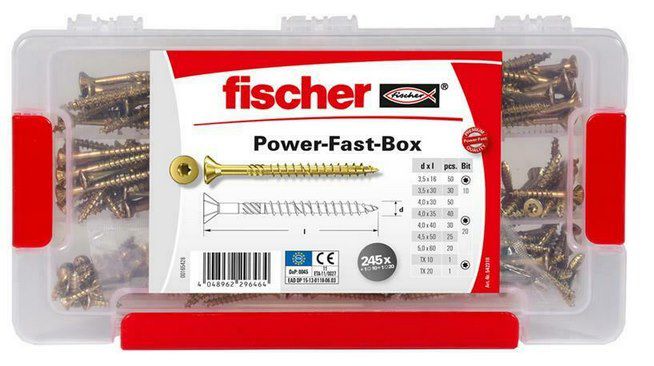 Fischer Power   Fast Box Sortimentsbox mit 245 Teile für 6,99€ (statt 13€)