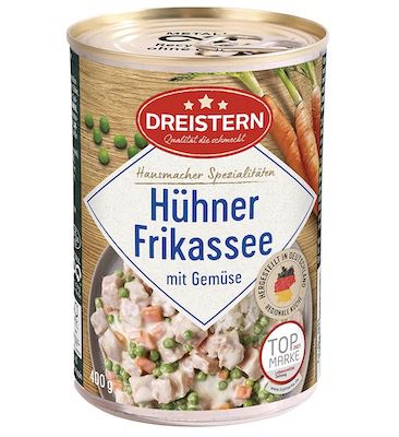 4x Dreistern Hühnerfrikassee mit zartem Gemüse Ringpull 400g für 8,96€ (statt 13€)