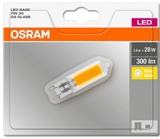 10er Pack Osram LED Glas Stiftsockellampen G9 für 17,99€ (statt 20€)