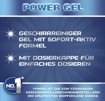 4x Finish Classic Power Gel Geschirrspülmittel für 19,62€ (statt 25€)