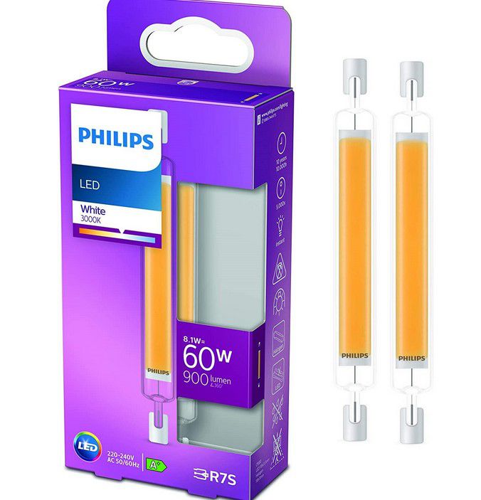 Doppelpack: Philips LED R7S 8W (Halogenersatz je 60W) für 9,99€ (statt 20€)