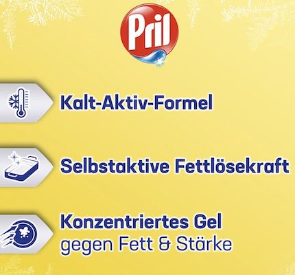 Pril Kraft Gel Zitrone Handgeschirrspülmittel ab 1,31€