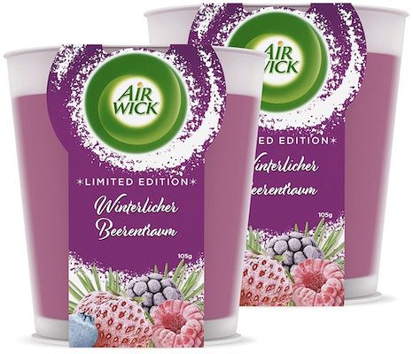 2er Pack Air Wick Wohlfühl Duftkerze (winterlicher Beerentraum) im Glas für 4,78€ (statt 7€)