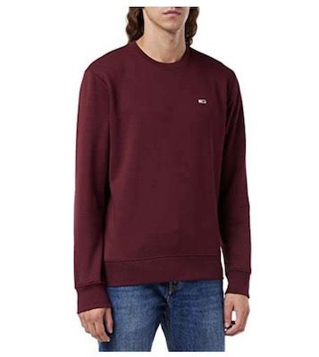 Tommy Jeans Herren Regular Fleece C Neck Sweatshirt in Bordeaux für 35,99€ (statt 52€)